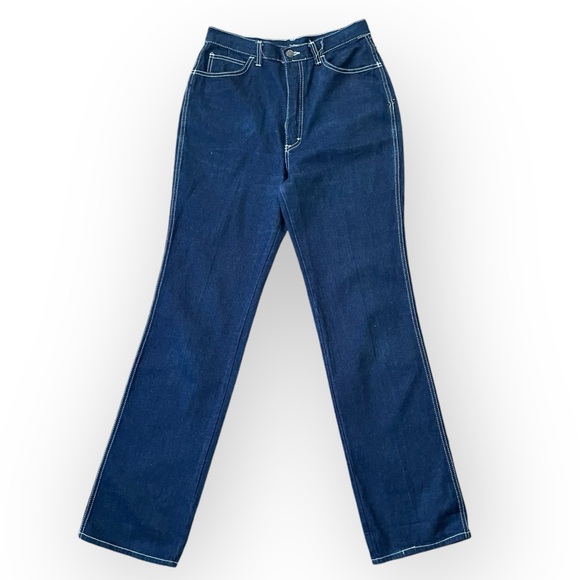 Jean De Paree vintage western bootcut high waisted tall denim jeans blue - Picture 2 of 7